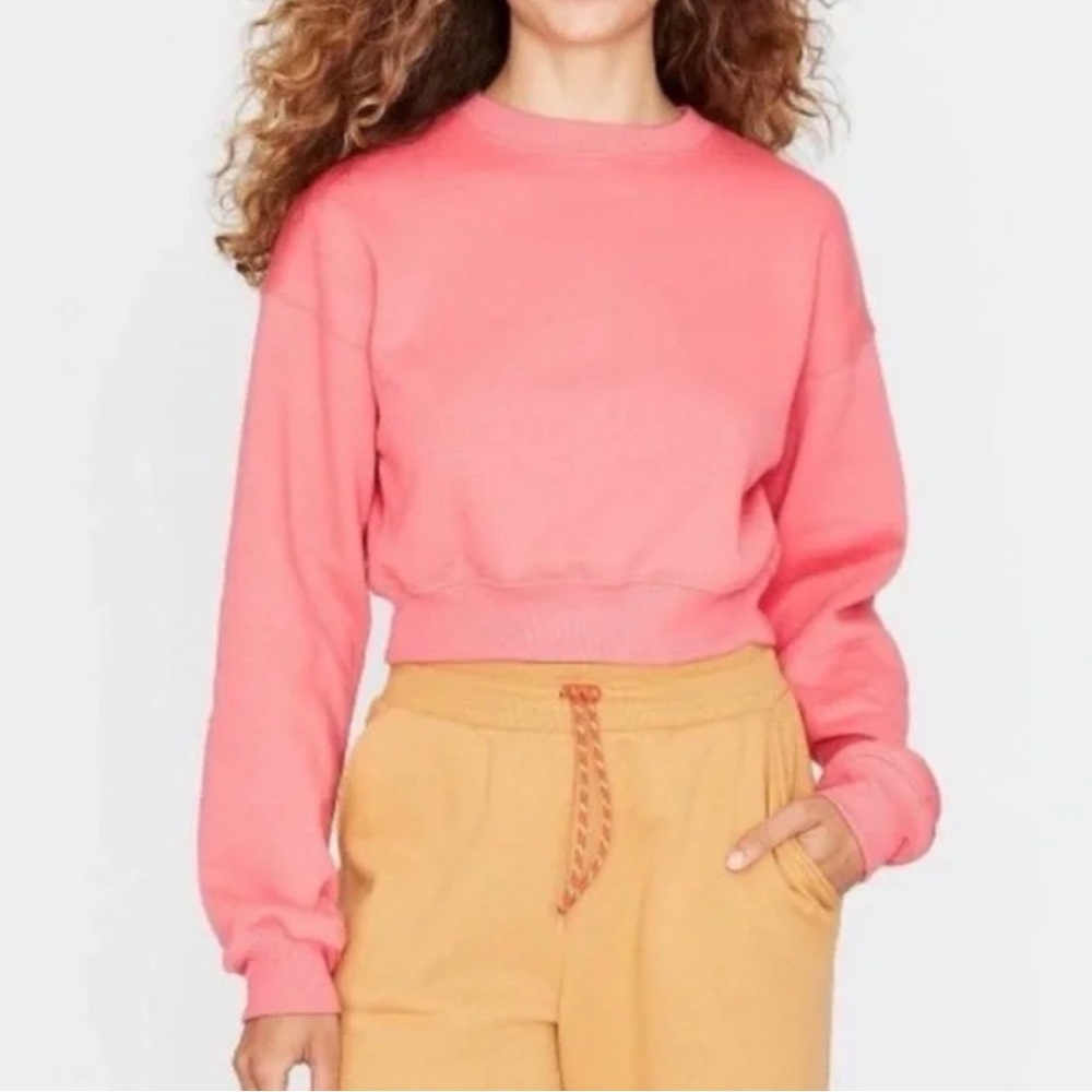 Wild Fable Pink Crop Crewneck Sweater Size XXL